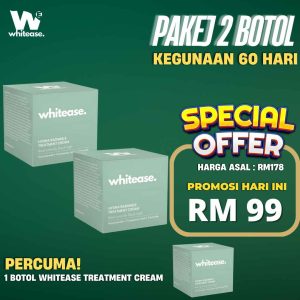 Pakej 2 Unit Whitease Treatment Cream ( Free 1 Unit Whitease Treatment Cream )