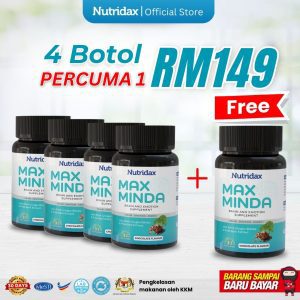 Pakej 4 Botol Max Focus ( Free 1 Botol Max Focus Bernilai 40SGD )
